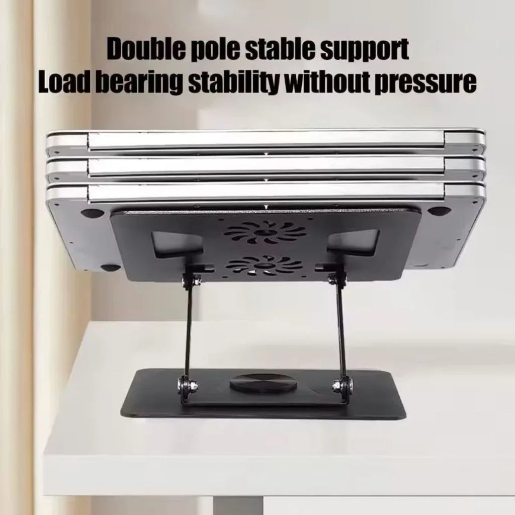 360 ° Adjustable Foldable Laptop Holder with Cooler Ergonomic Base Cooling Improvement Cooler, Practical Comfort