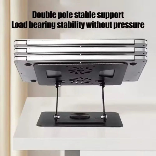 360 ° Adjustable Foldable Laptop Holder with Cooler Ergonomic Base Cooling Improvement Cooler, Practical Comfort