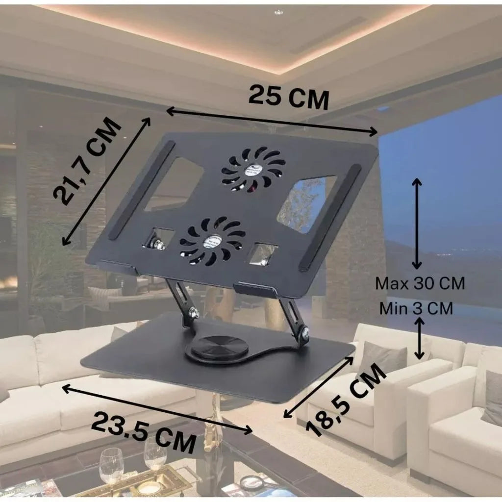 360 ° Adjustable Foldable Laptop Holder with Cooler Ergonomic Base Cooling Improvement Cooler, Practical Comfort