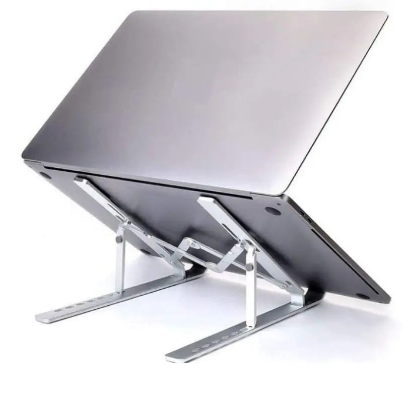Suporte de Alumínio Ajustável para Notebook e MacBook – Ergonomia e Conforto no Escritório