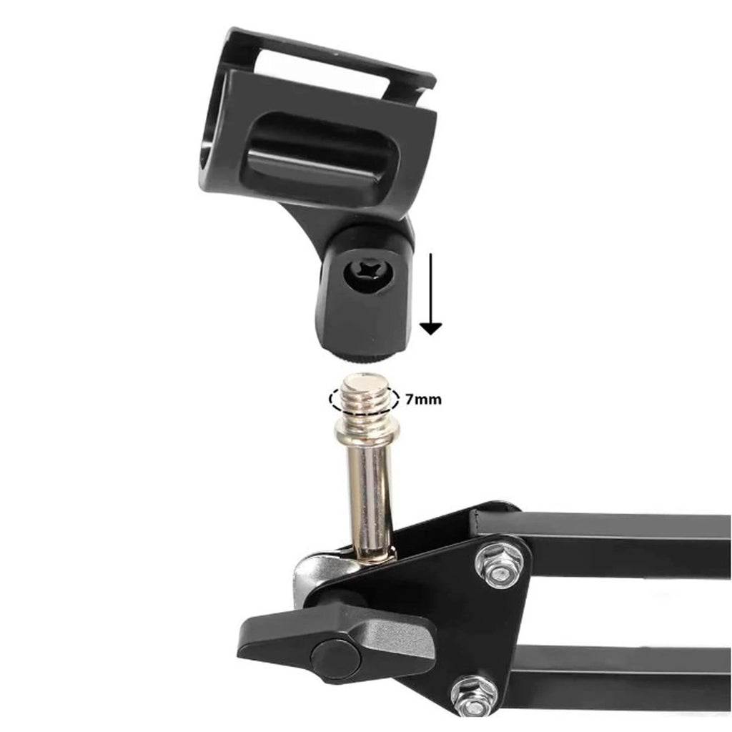 Articulated Arm For Professional Adjustable Table Microphone Compatible with HyperX Quadcast for Podcast and Recording