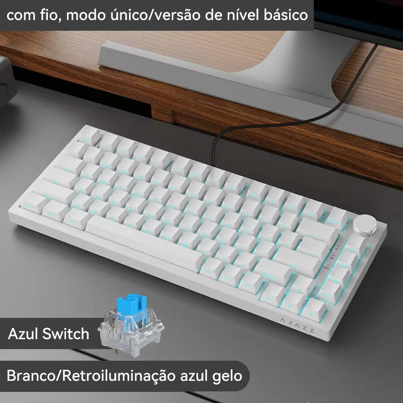 AJAZZ AK820 / AK820 Pro Free shipping for local shipments from Brazil Mechanical Keyboard 82 Keys Gamer Keyboard for Laptop PC