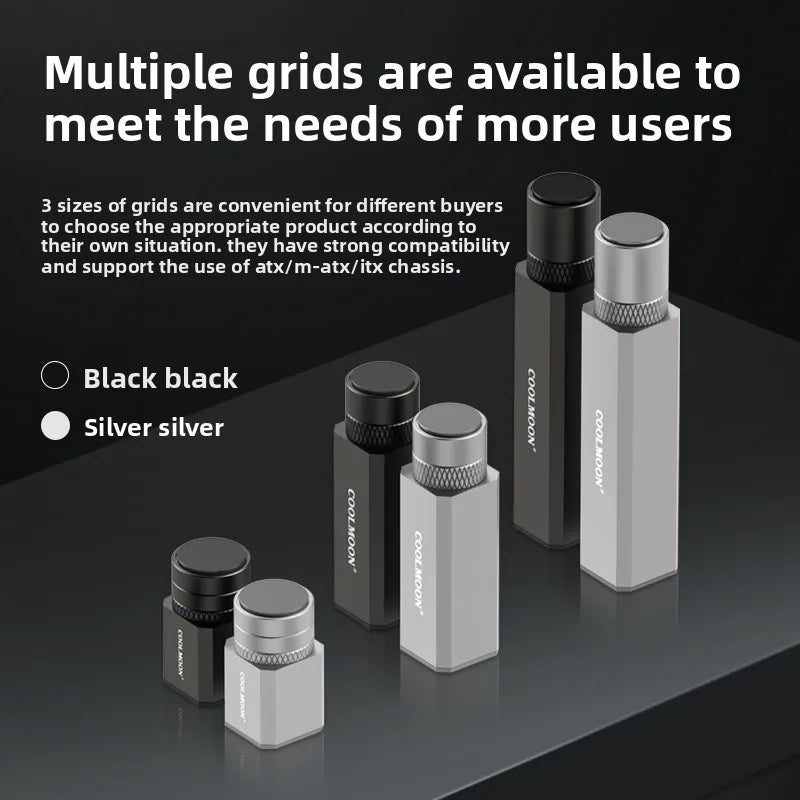 Aluminum Magnetic Adjustable GPU Stand Holder Vertical Graphics Card Support Bracket Extendable Scissor Jack for PC Case Black