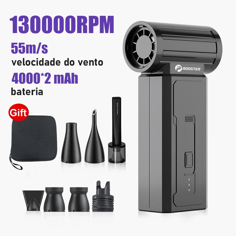 BOOSTER W01 Mini Turbo Fan Jet Fan Powerful Air Blower 100,000 RPM Powerful Blower with High Speed Duct Fan Turbo Blower