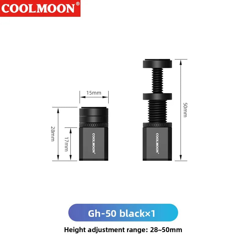 Aluminum Magnetic Adjustable GPU Stand Holder Vertical Graphics Card Support Bracket Extendable Scissor Jack for PC Case Black