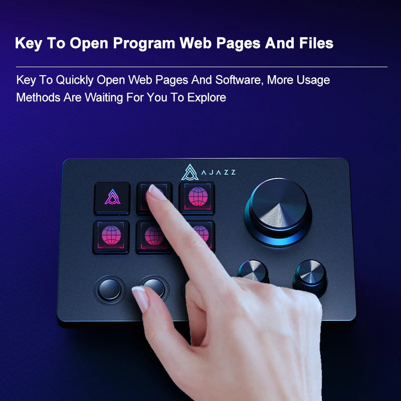 Ajazz AKP03E Desktop Helper Desk Console Panel Controller Programmable Macro Custom Button Mini Keyboard For Multiple Scenario