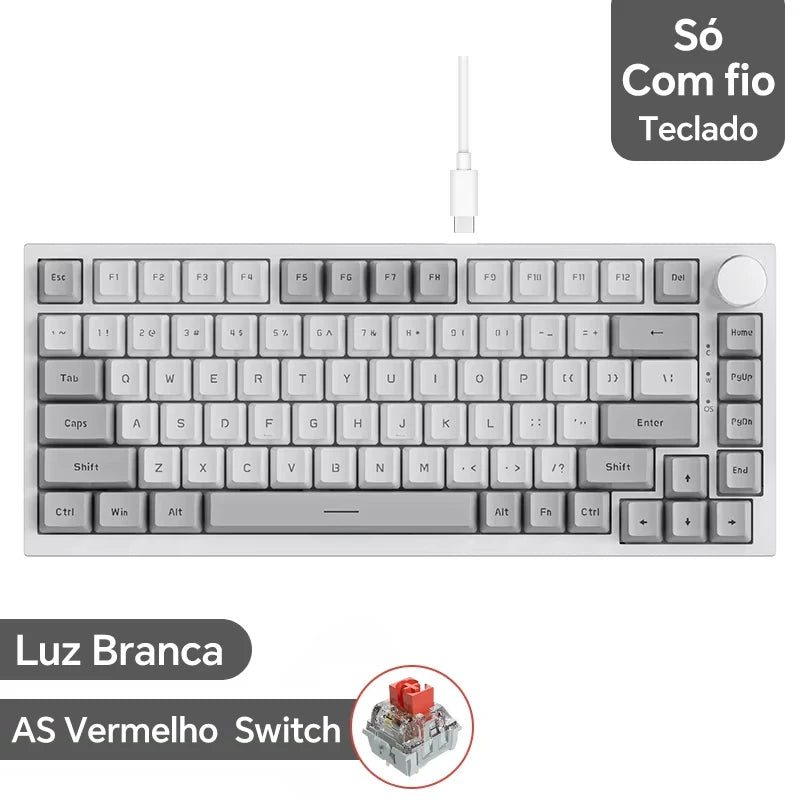 AJAZZ AK820 / AK820 Pro Free shipping for local shipments from Brazil Mechanical Keyboard 82 Keys Gamer Keyboard for Laptop PC