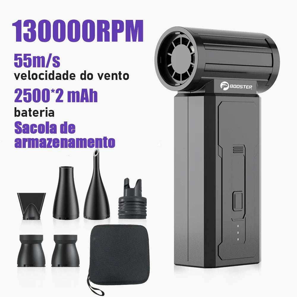BOOSTER W01 Mini Turbo Fan Jet Fan Powerful Air Blower 100,000 RPM Powerful Blower with High Speed Duct Fan Turbo Blower