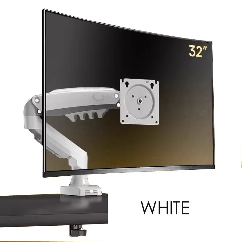 NB NEW F80 17-30" 2-9kg dual arm air press gas spring vesa 100x100 monitor desk mount stand clamp grommet base PC desk holder