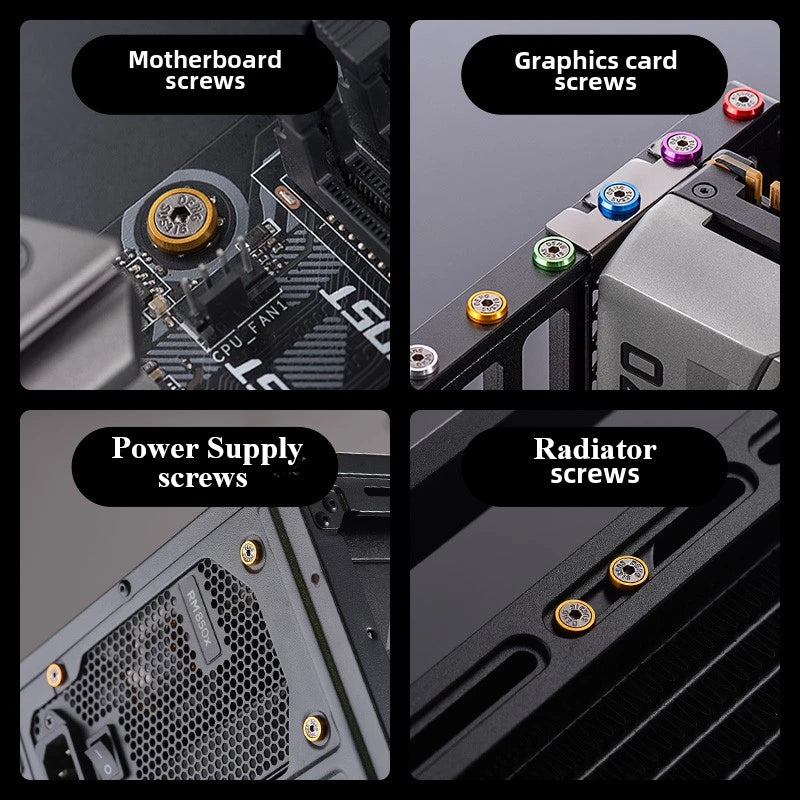 5pcs M3 6#32 6MM 8MM Screw Computer PC Case Beautification